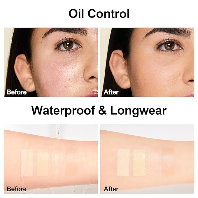 FV Waterproof Liquid Foundation with Matte Finish, Lightweight, Oil-Free, Natural Look Makeup for All Skin Type , Light to Medium Coverage