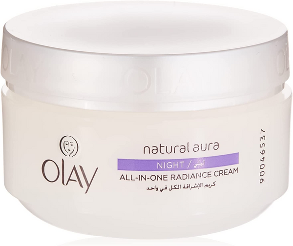 Olay, Natural Aura, Night cream , All-in-one radiance, Mulberry extract, 1.7 fl. oz. (50 g)