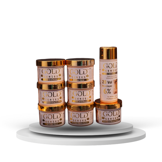 24k Gold Facial 8 Pcs Set 120ML with skin polish