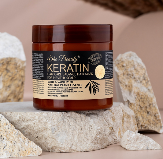 Keratin Hair Mask Brazil Nut for Healthy Scalp 500m